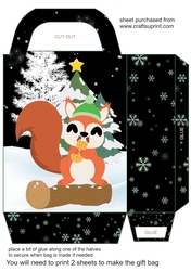 Christmas woodland animals gift bag 5