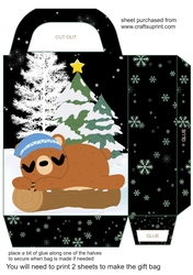Christmas woodland animals gift bag 6