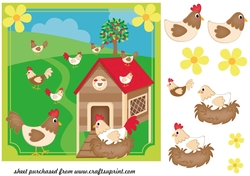 All about the chickens card front