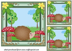 3 All about the woodland card fronts/toppers 3