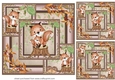 3 All about the foxes card fronts/toppers