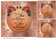 3 Rusty rose card front/toppers with verse 1