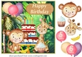 Age 5-6 Jungle Birthday card front