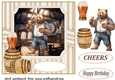 Birthday beer card front (bear) 3
