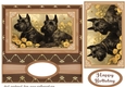 Vintage Scottish Terriers card front 11