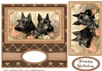 Vintage Scottish Terriers card front 12