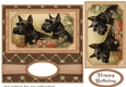 Vintage Scottish Terriers card front 13