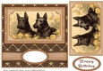 Vintage Scottish Terriers card front 16