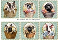 6 Floral pup in basket toppers 3