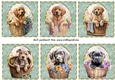6 Floral pup in basket toppers 5