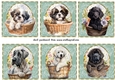 6 Floral pup in basket toppers 8