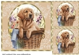 3 Floral pup in basket card front/toppers 21