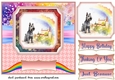 Rainbow Scottish terrier card front 4