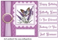 Lavender butterfly panel card front 3