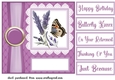 Lavender butterfly panel card front 4