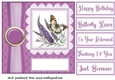 Lavender butterfly panel card front 5