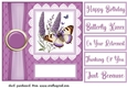 Lavender butterfly panel card front 6