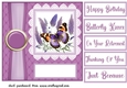 Lavender butterfly panel card front 7