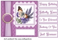 Lavender butterfly panel card front 8