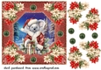 Poinsettia koala card front 2