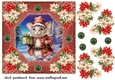 Poinsettia mouse card front 1