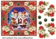 Poinsettia panda card front