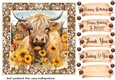 Autumn highland cow card front 1