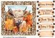 Autumn highland cow card front 4