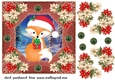 Poinsettia fox card front 2