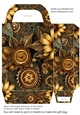 Floral steampunk gift bag 2
