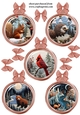 5 Light copper Christmas assorted animal bauble toppers 3