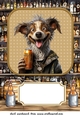 Large funny dog with beer topper 2