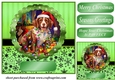 Christmas dog in hat card front 3