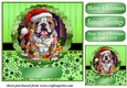 Christmas dog in hat card front 4