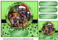 Christmas dog in hat card front 5