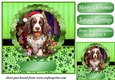 Christmas dog in hat card front 8