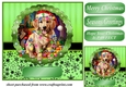 Christmas dog in hat card front 11