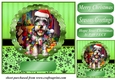Christmas dog in hat card front 14