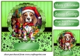 Christmas dog in hat card front 17