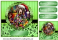 Christmas dog in hat card front 21