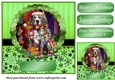 Christmas dog in hat card front 22