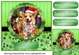 Christmas dog in hat card front 23