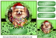 Christmas dog in hat card front 24
