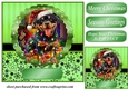 Christmas dog in hat card front 25