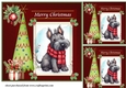 3 Merry Christmas Scottish terrier card front/toppers 4