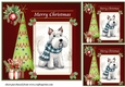 3 Merry Christmas Scottish terrier card front/toppers 5