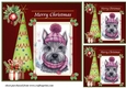 3 Merry Christmas Scottish terrier card front/toppers 6