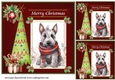3 Merry Christmas Scottish terrier card front/toppers 7