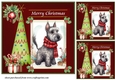 3 Merry Christmas Scottish terrier card front/toppers 8