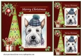 3 Merry Christmas Scottish terrier card front/toppers 10